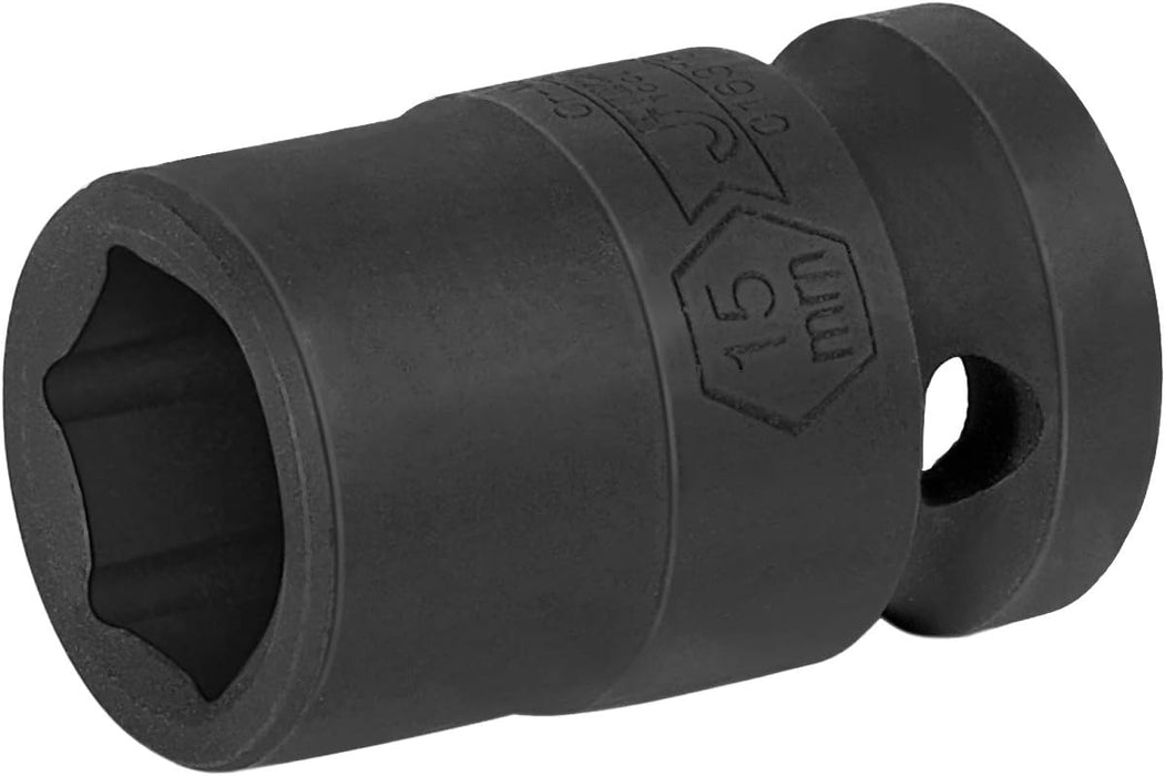 1/2 Inch Drive 15mm Standard Impact Socket