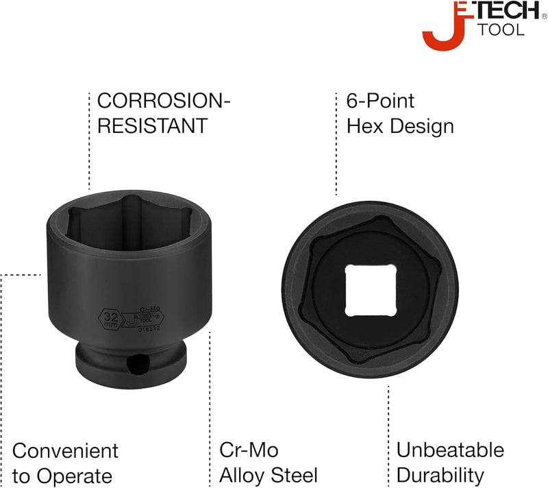 1/2-Inch Drive 32mm Deep Impact Socket