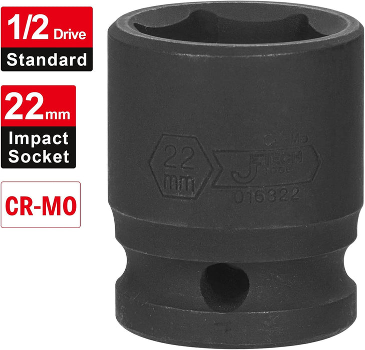 1/2 Inch Drive 22mm Standard Impact Socket