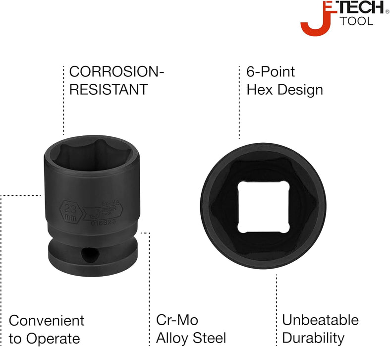 1/2 Inch Drive 23mm Standard Impact Socket