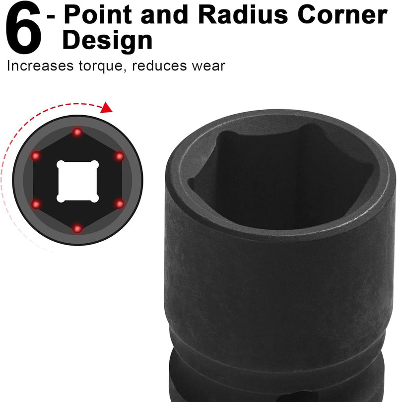 1/2-Inch Drive 22mm Deep Impact Socket