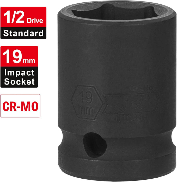 1/2 Inch Drive 19mm Standard Impact Socket