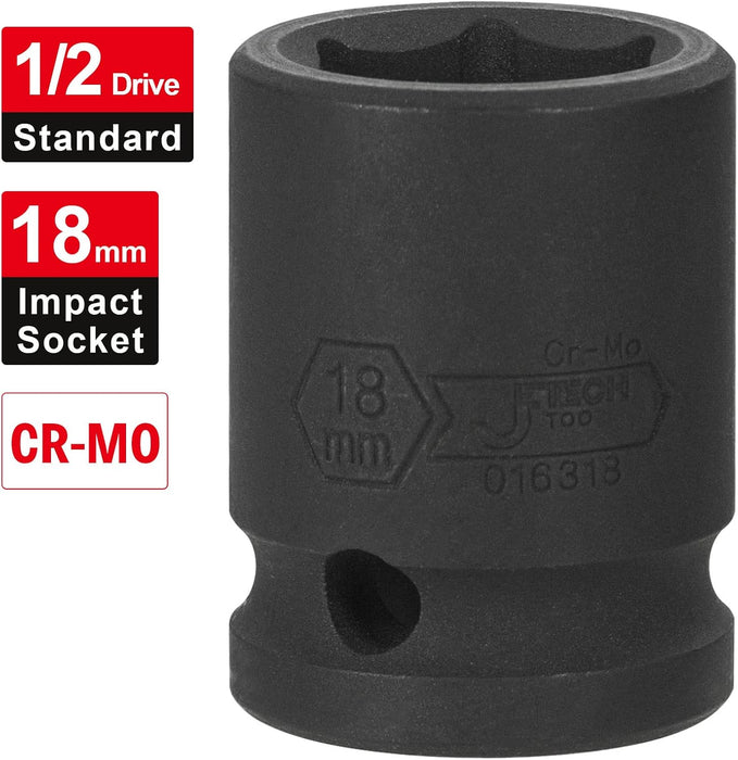 1/2 Inch Drive 18mm Standard Impact Socket