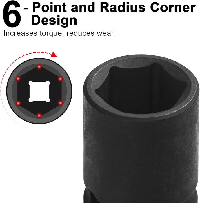1/2 Inch Drive 19mm Standard Impact Socket