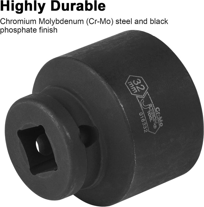 1/2 Inch Drive 32mm Standard Impact Socket