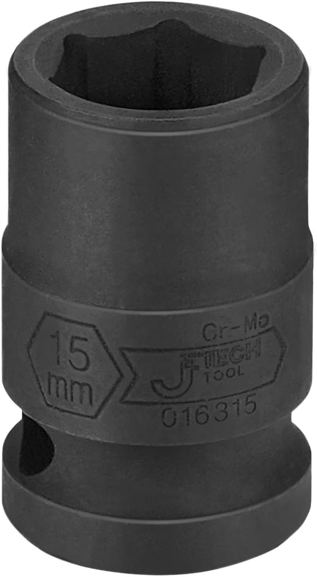 1/2 Inch Drive 15mm Standard Impact Socket