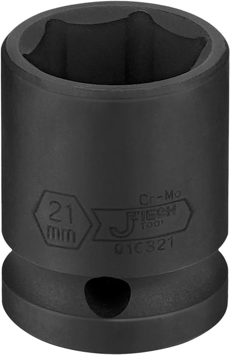 1/2 Inch Drive 21mm Standard Impact Socket