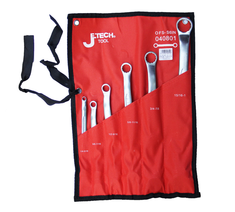 Double Offset Box End Wrench Set SAE 6-Piece