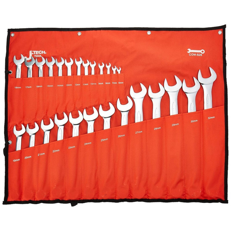 Combination Wrench Set Metric 26-Piece