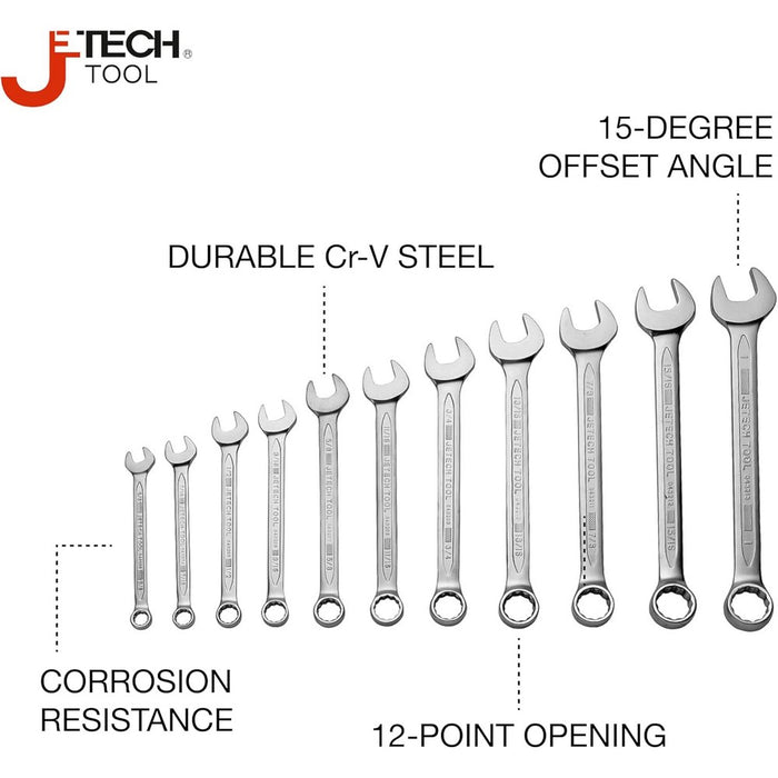 Combination Wrench Set 11-Piece SAE