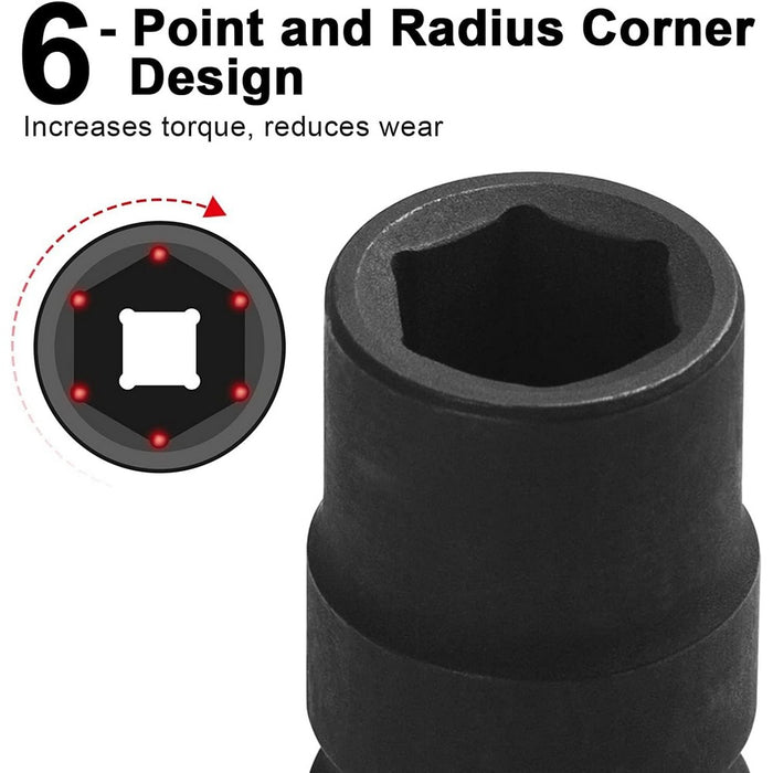 "3/4-Inch Drive 17mm Deep Impact Socket Cr-Mo Steel  "
