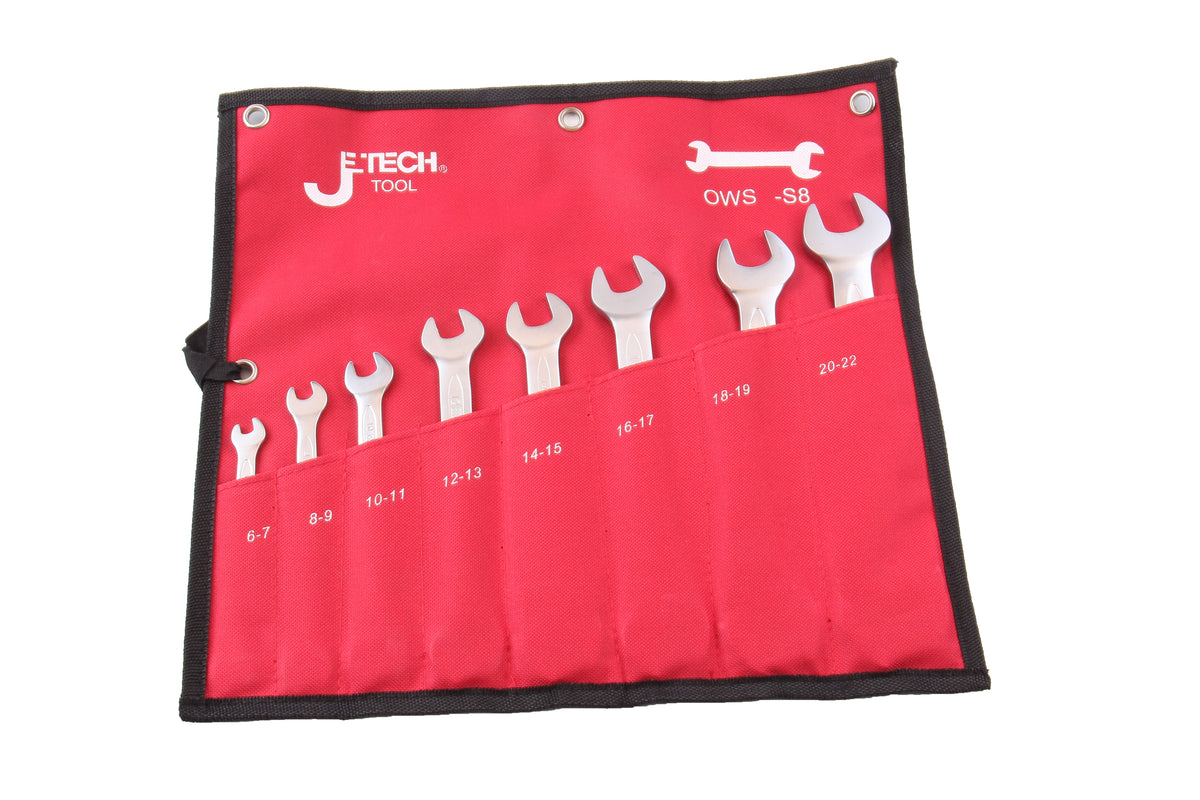 Double Open Wrench Set Metric 8-Piece (6–22mm) — Jetech Tools
