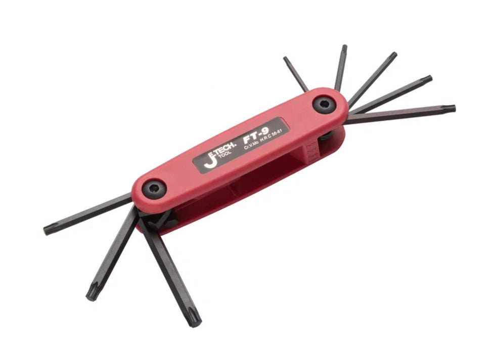 Allen Wrench Set Folding Hex Keys (9-Piece, T4-T40)