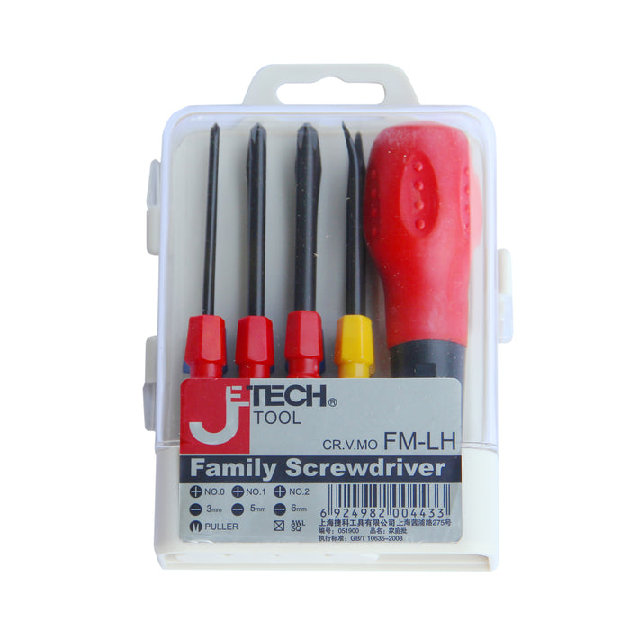 Family Screwdriver Set Phillips & Slotted, Large (8-Piece)