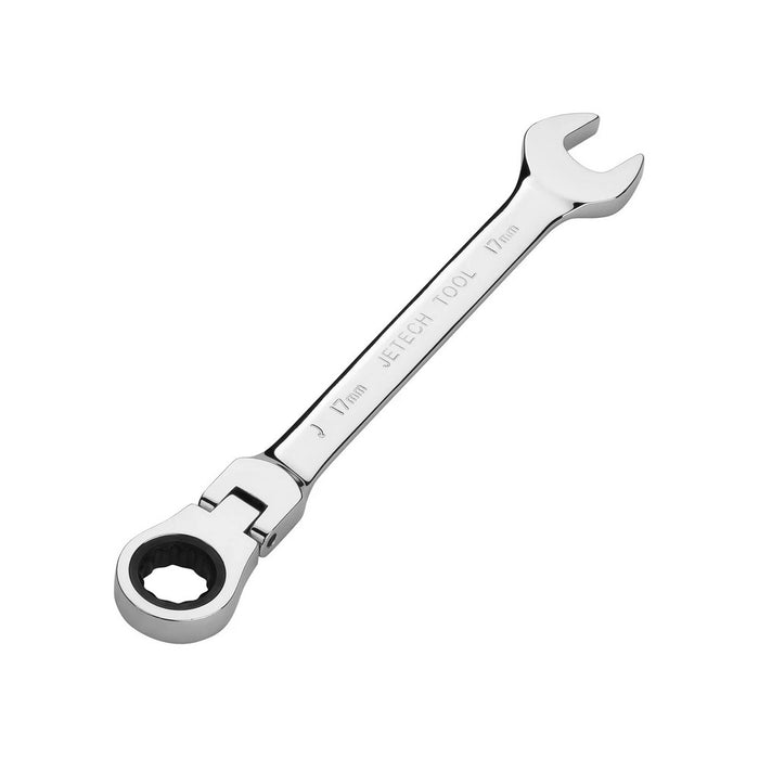 Flexible Head Ratchet Combination Wrench, Gear Spanner 17mm