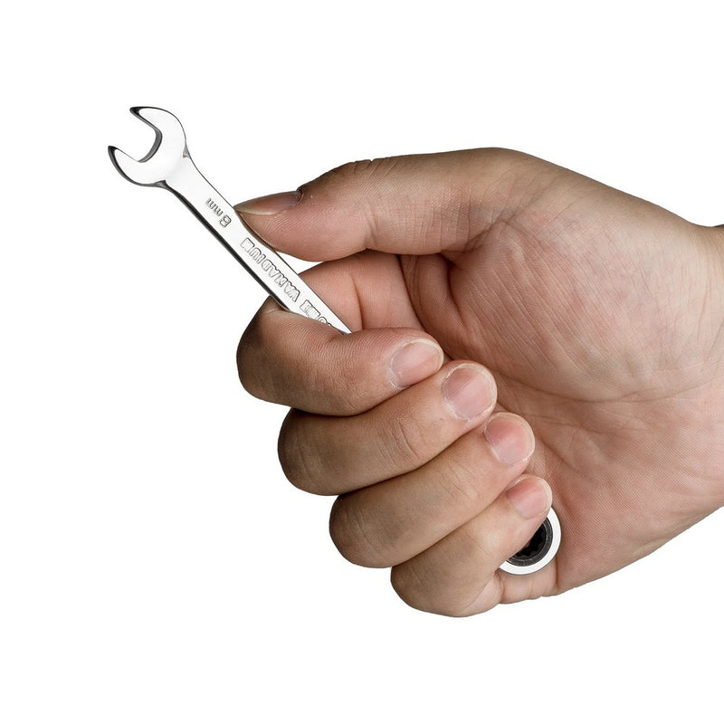 Flexible Head Ratchet Combination Wrench, Gear Spanner 8mm