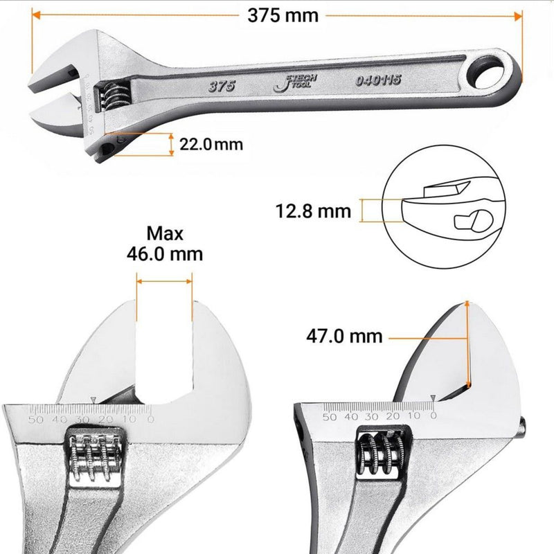 Adjustable Wrench 15-Inch Heavy-Duty