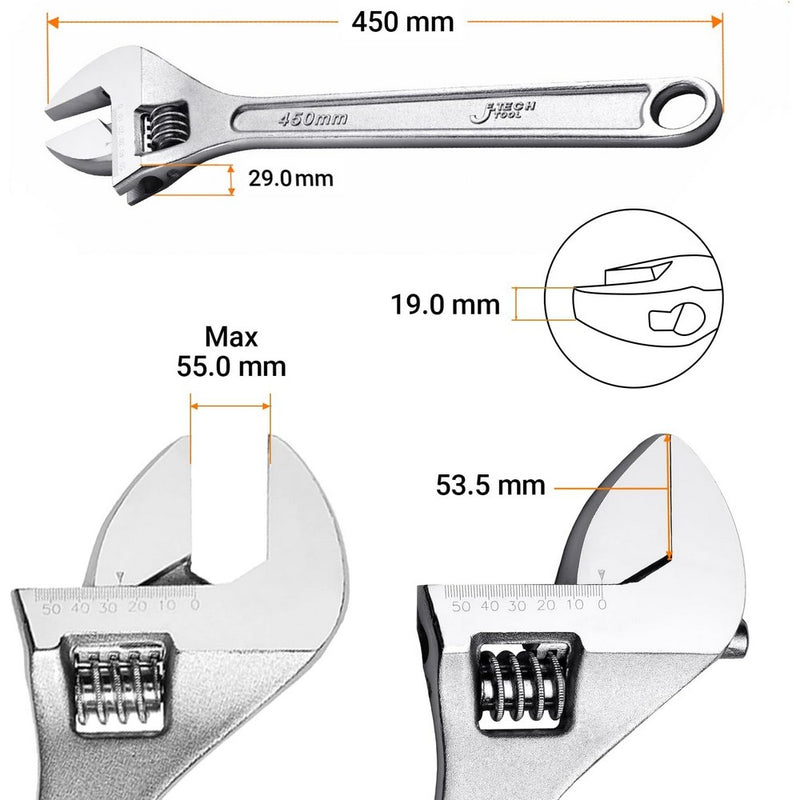 Adjustable Spanner Wrench 18-Inch