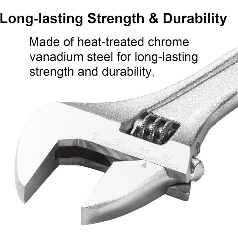 Adjustable Wrench 8-Inch Heavy-Duty