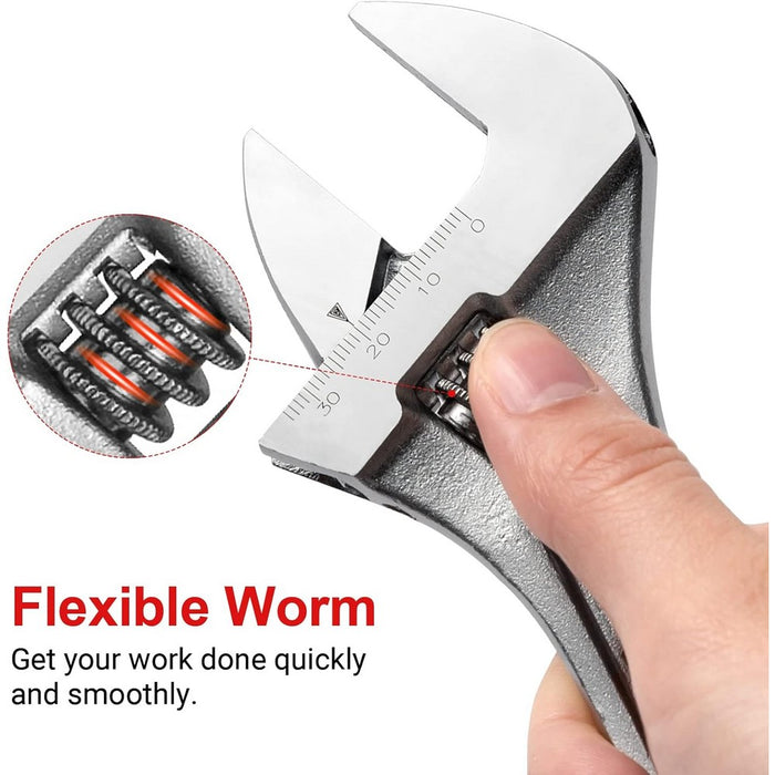 Adjustable Wrench with Softgrip Handle, 10 Inch