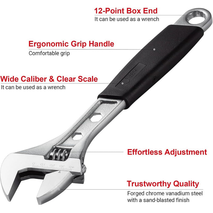 Adjustable Wrench with Softgrip 12-inch