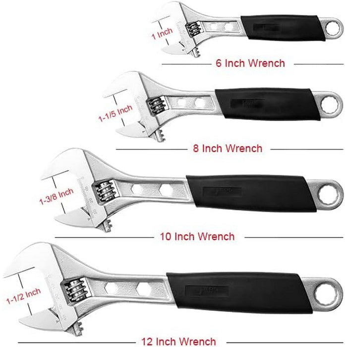 Adjustable Wrench with Softgrip Handle, 12 Inch