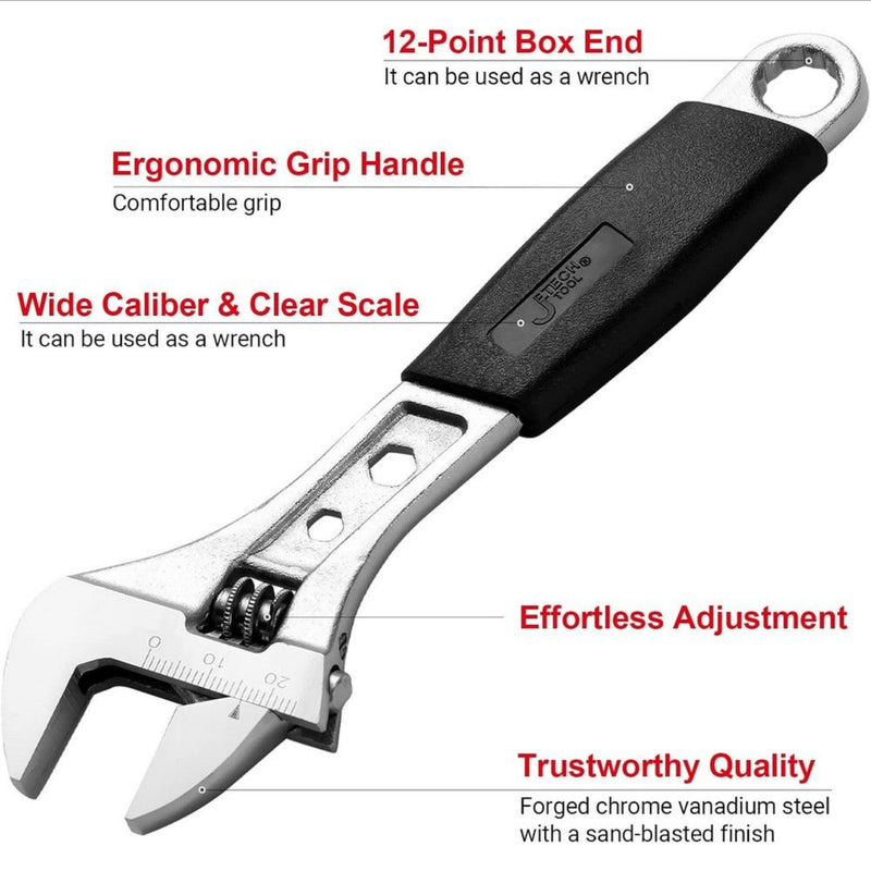 Adjustable Wrench with Softgrip 6-inch
