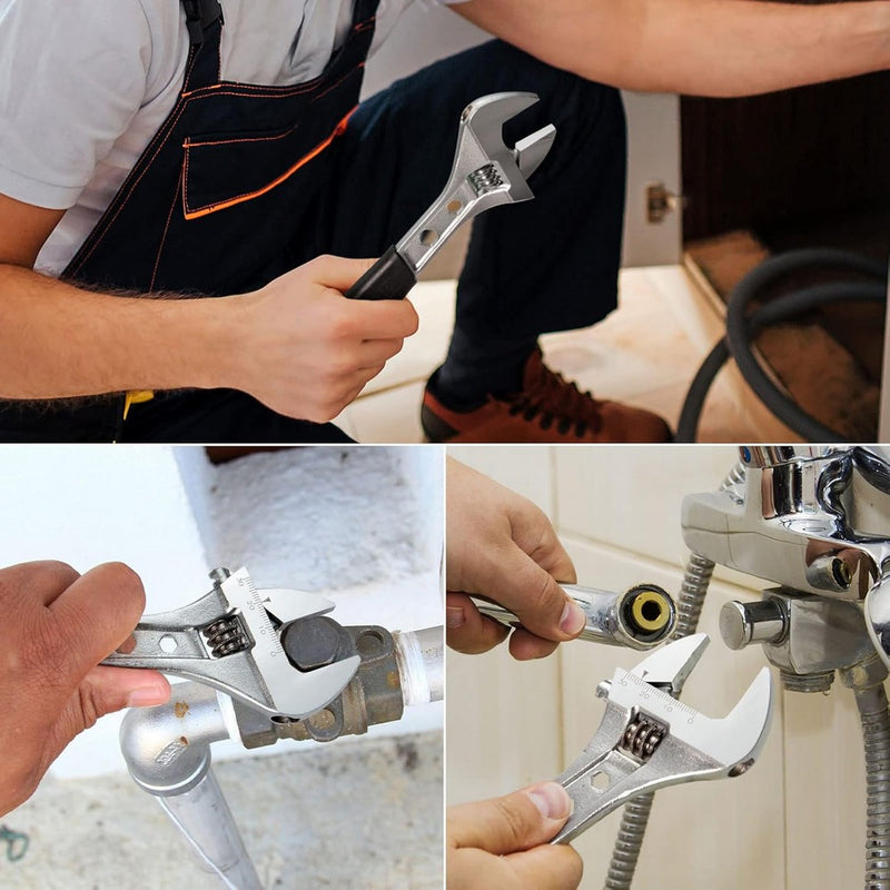 Adjustable Wrench with Softgrip 8-inch