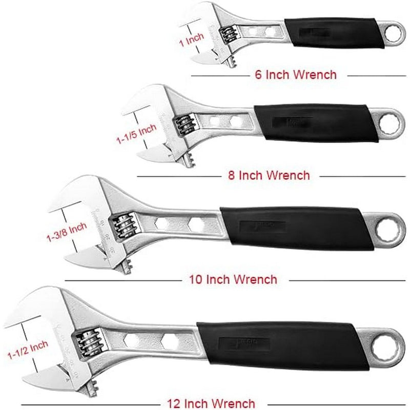 Adjustable Wrench with Softgrip 8-inch
