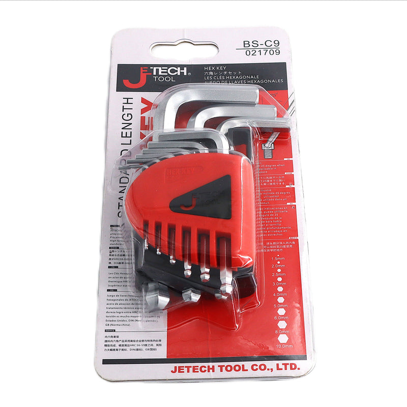 Allen Wrenches Ball End Short Hex Key Set Metric (9-Piece, 1.5-10mm)