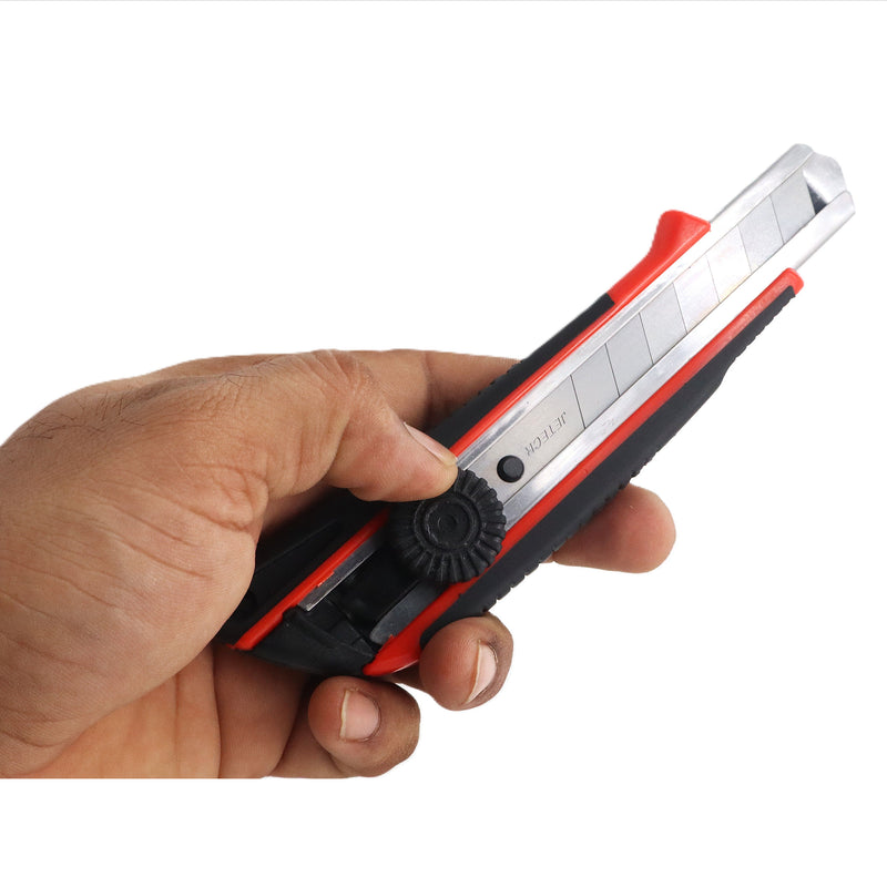 Utility Knife With Wheel Lock 18mm Red
