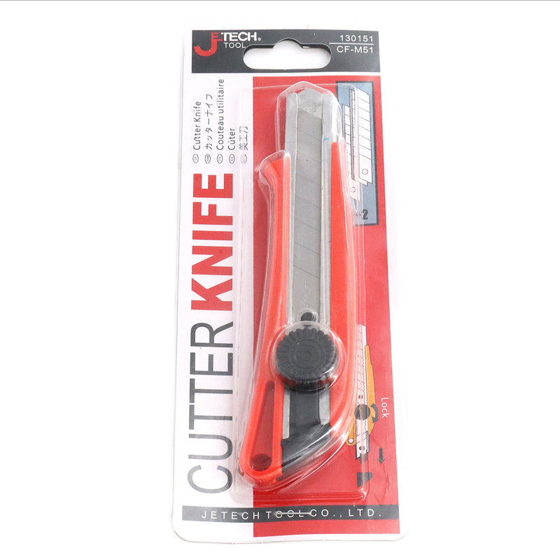 Utility Knife 18mm Auto Lock Red