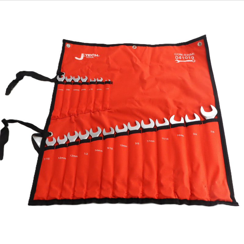 Combination Wrench Set SAE & Metric 20-Piece