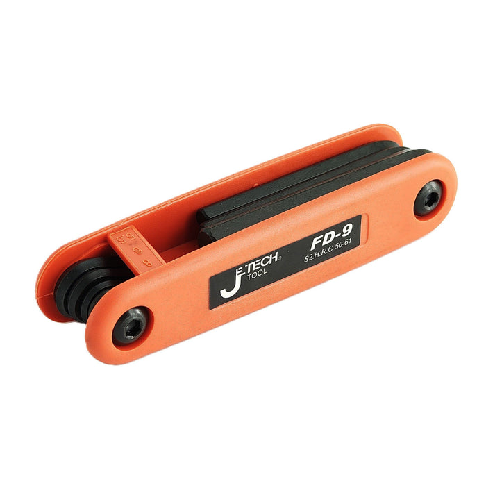 Folding Hex Key Set 9-Piece Metric (1.5–8mm)