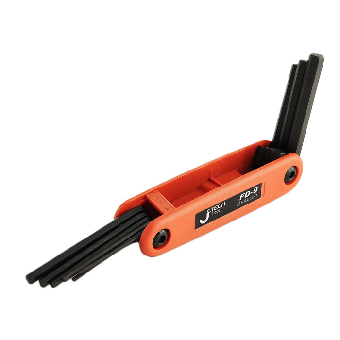 Folding Hex Key Set 9-Piece Metric (1.5–8mm)