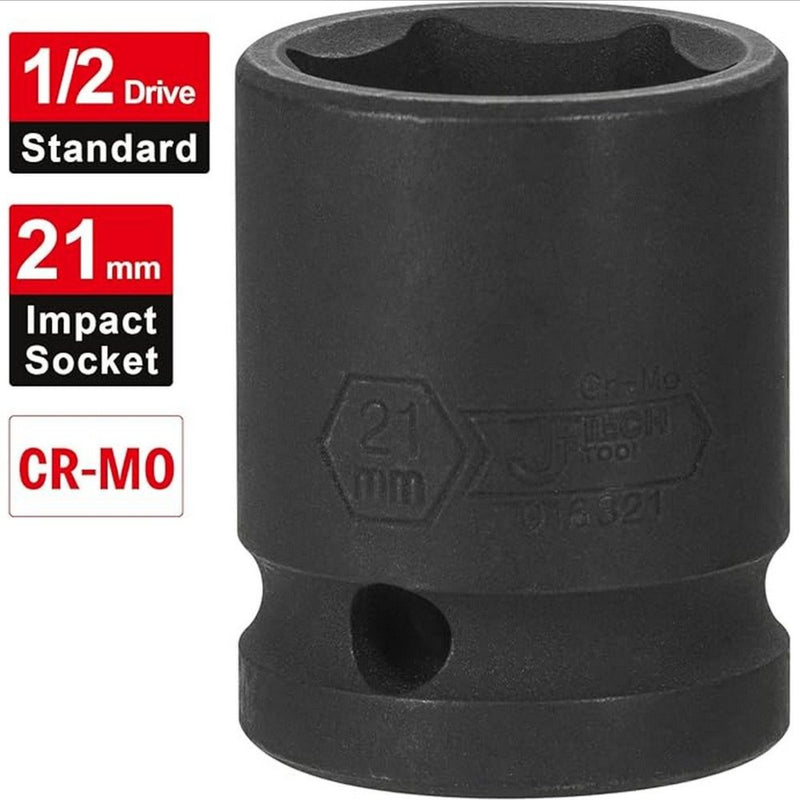 1/2 Inch Drive 21mm Standard Impact Socket