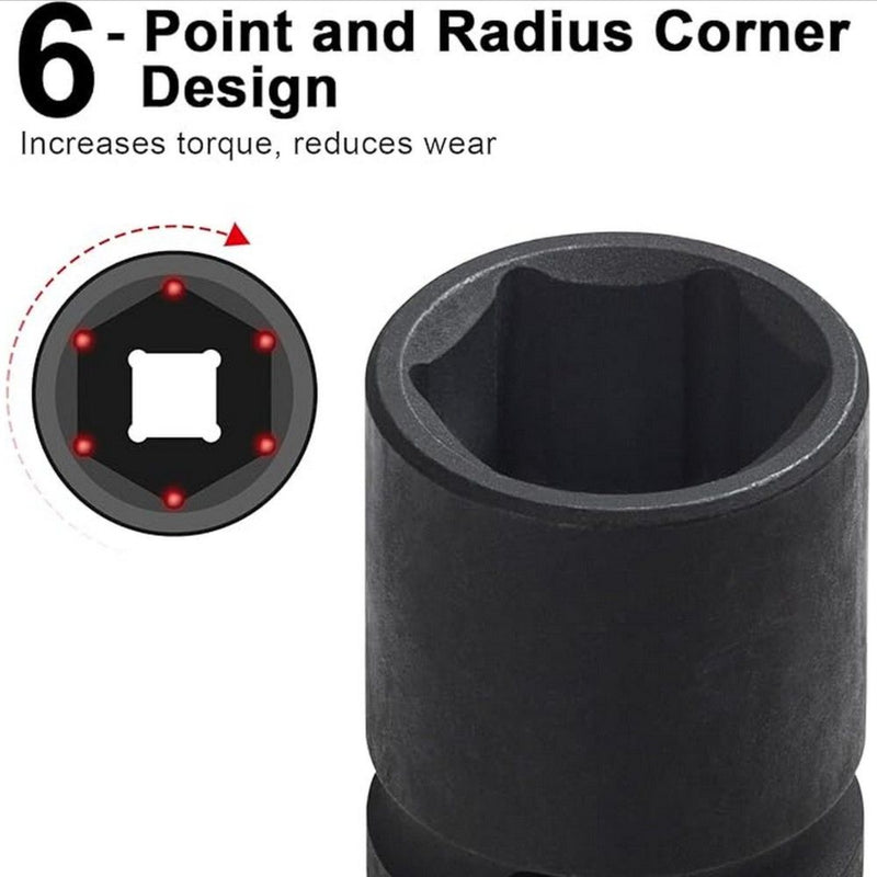 1/2 Inch Drive 21mm Standard Impact Socket