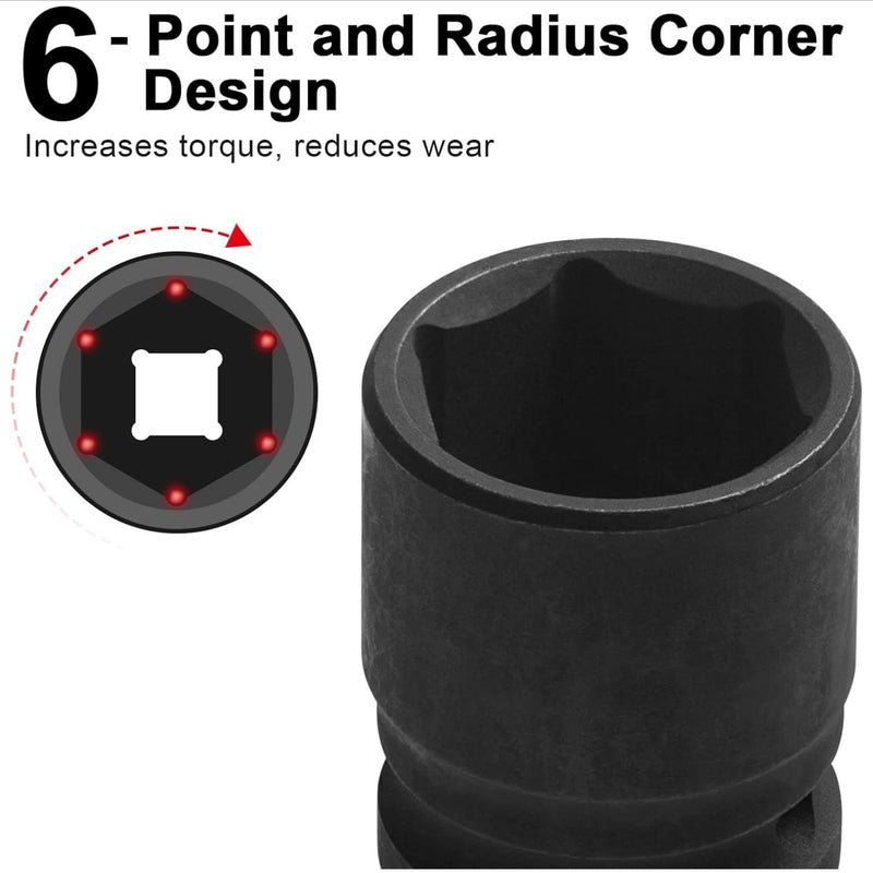 1/2 Inch Drive 23mm Standard Impact Socket