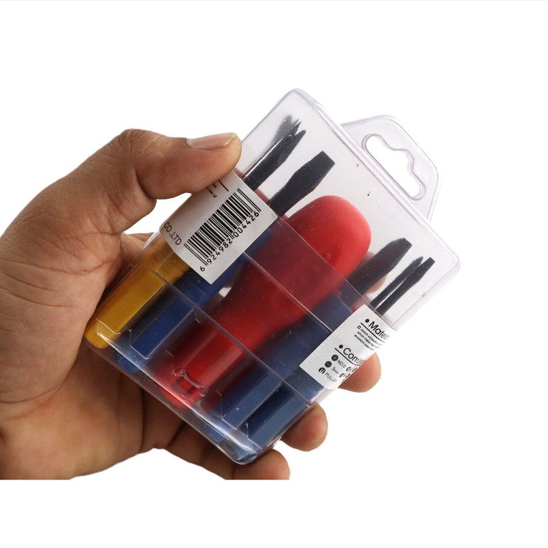 Family Screwdriver Set Phillips & Slotted, Awl & Puller, Small (8-Piece)