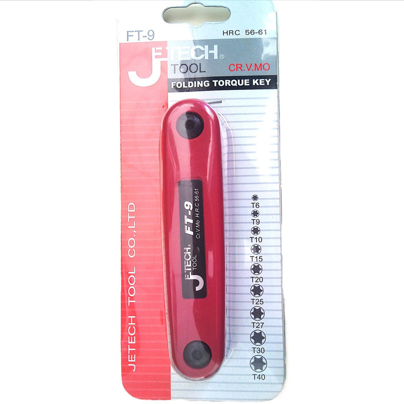 Allen Wrench Set Folding Hex Keys (9-Piece, T4-T40)