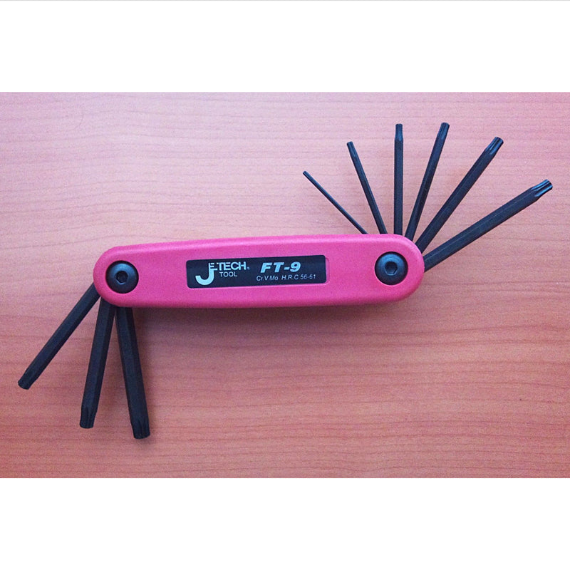 Allen Wrench Set Folding Hex Keys (9-Piece, T4-T40)
