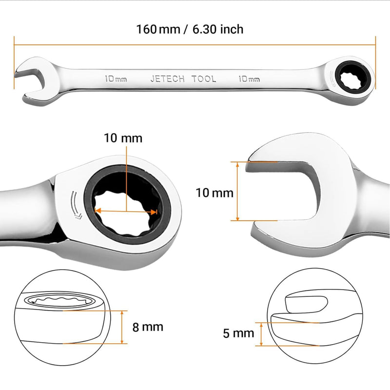 Ratcheting Combination Wrench 10mm