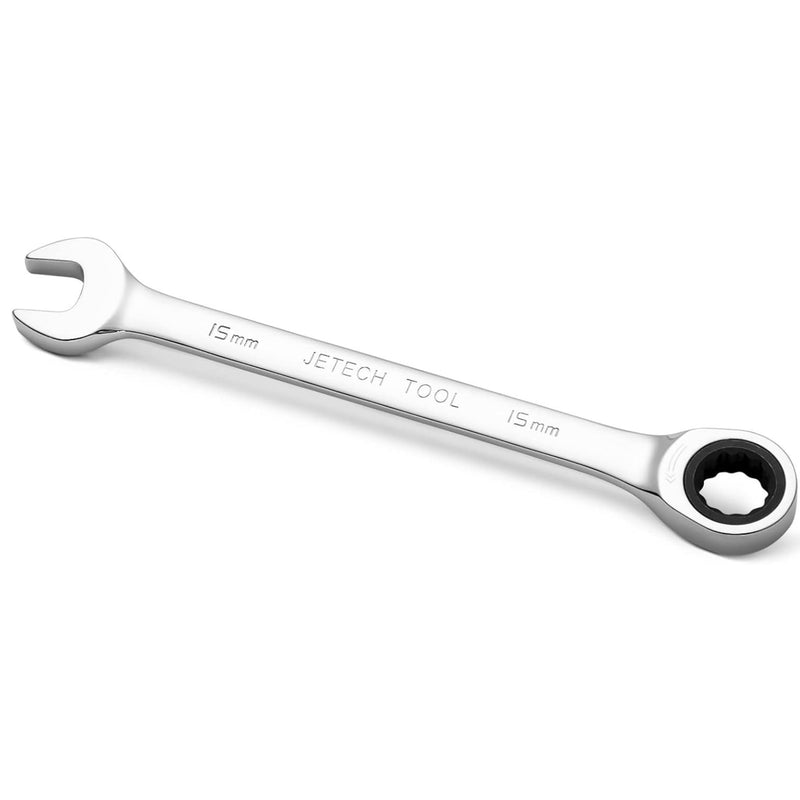Ratcheting Combination Wrench, Gear Spanner 15mm