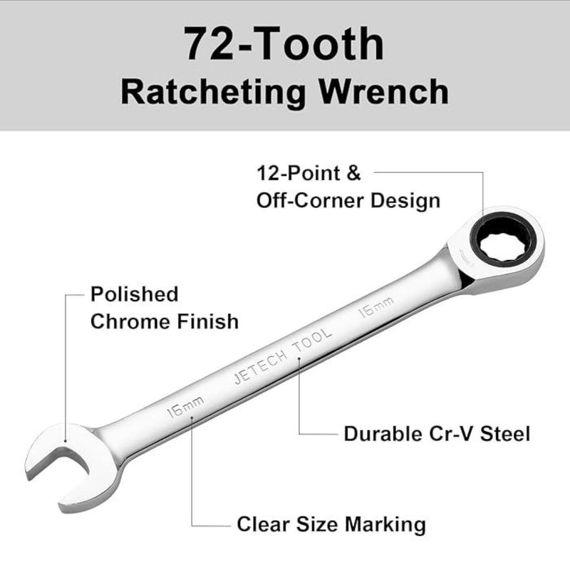 Ratcheting Combination Wrench, Gear Spanner 16mm