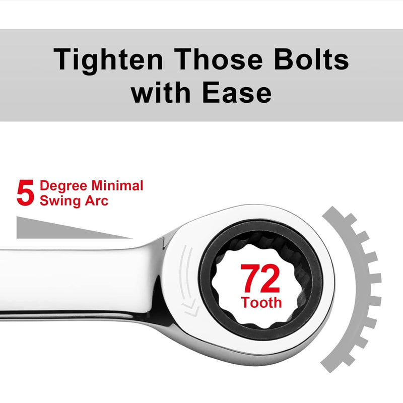 Ratcheting Combination Wrench, Gear Spanner 24mm