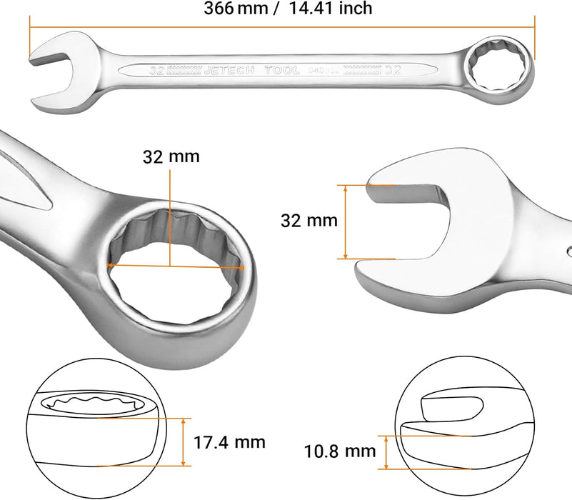 Ratcheting Combination Wrench, Gear Spanner 32 mm