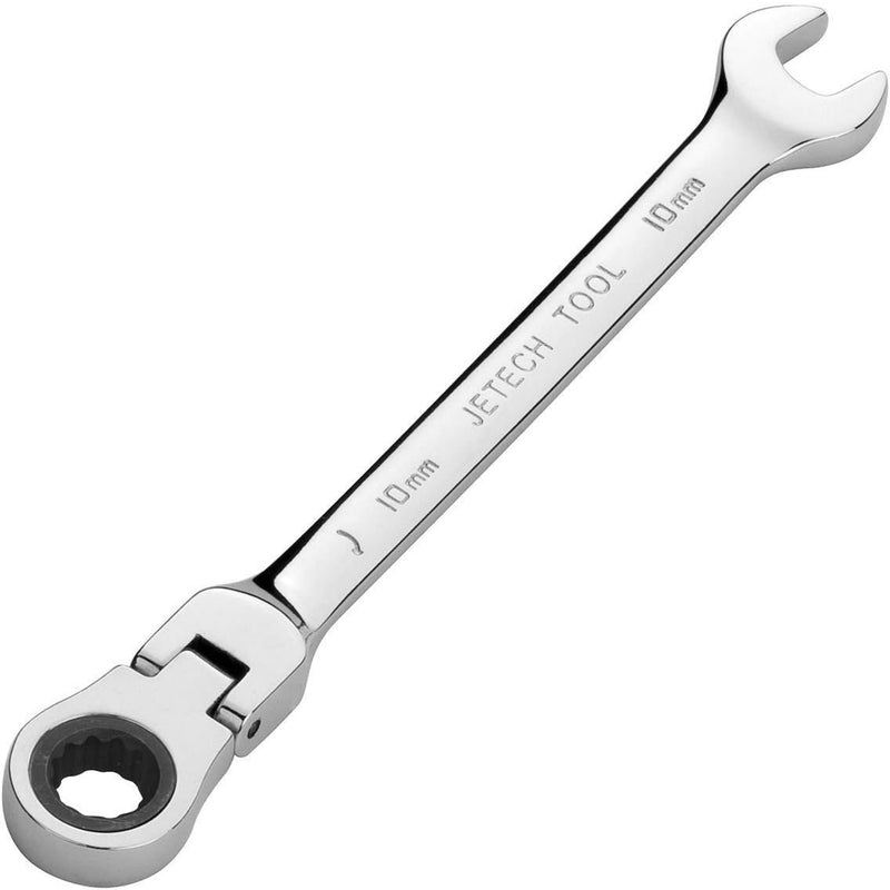 Flexible Head Ratchet Combination Wrench, Gear Spanner 10mm