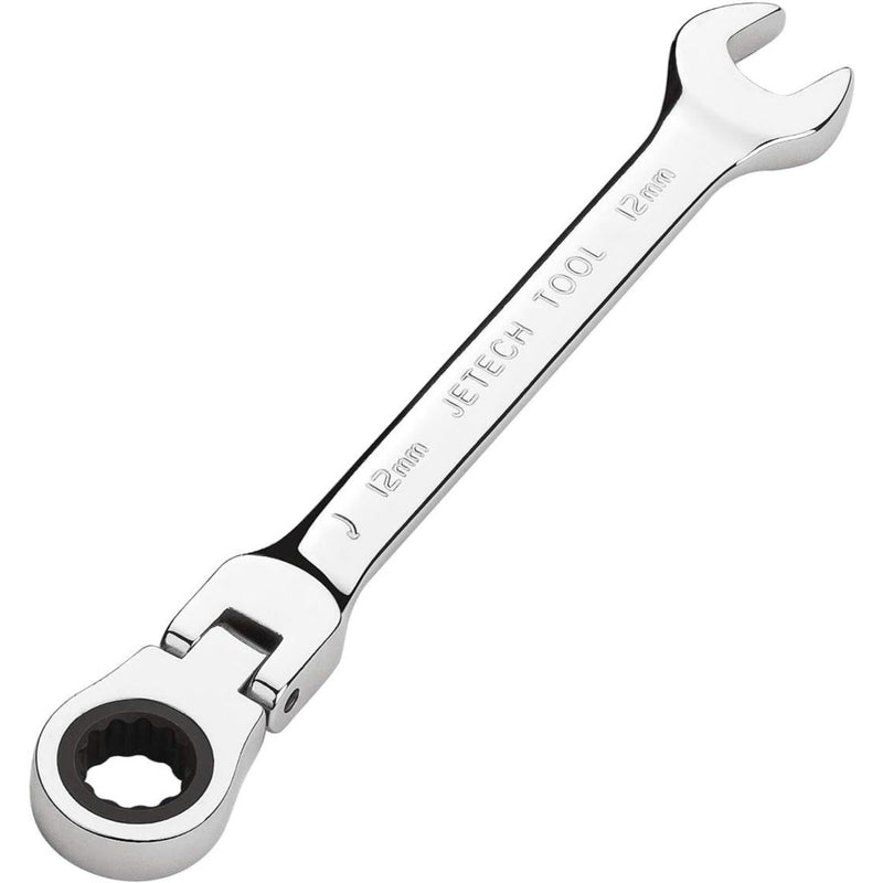 Flexible Head Ratchet Combination Wrench, Gear Spanner 12mm