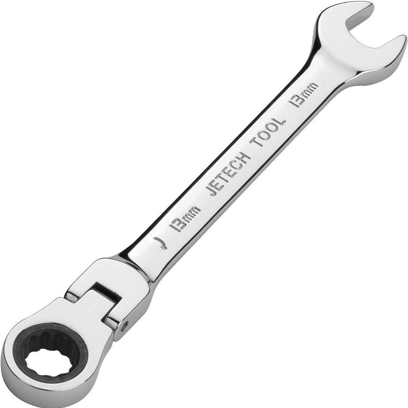 Flexible Head Ratchet Combination Wrench, Gear Spanner 13mm