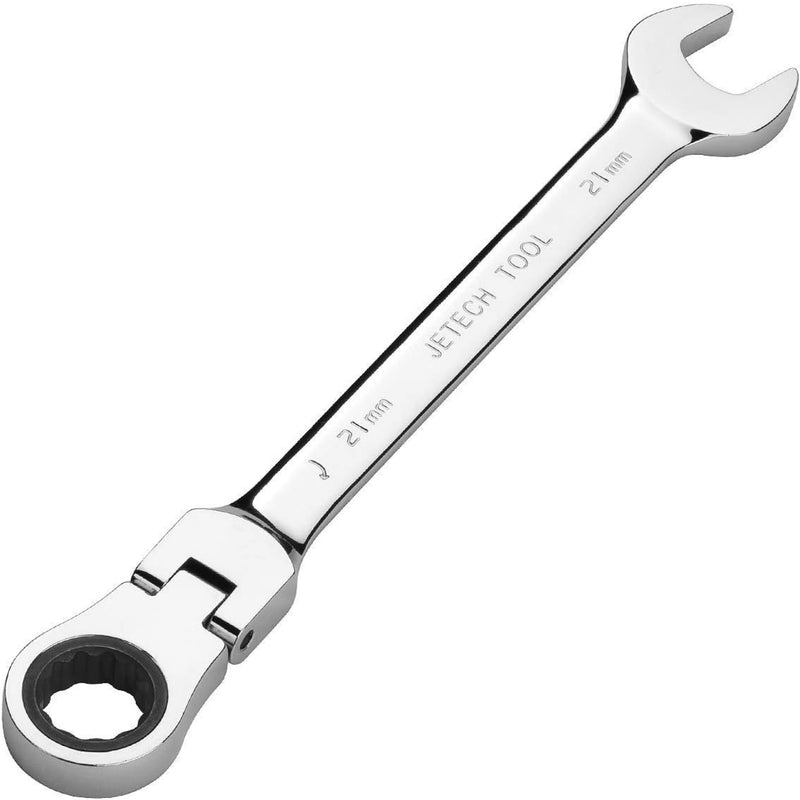 Flexible Head Ratchet Combination Wrench, Gear Spanner 21mm